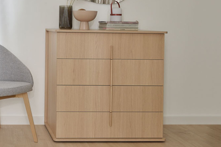 Commode 4 tiroirs en bois Naya – Rangement élégant et esprit naturel
