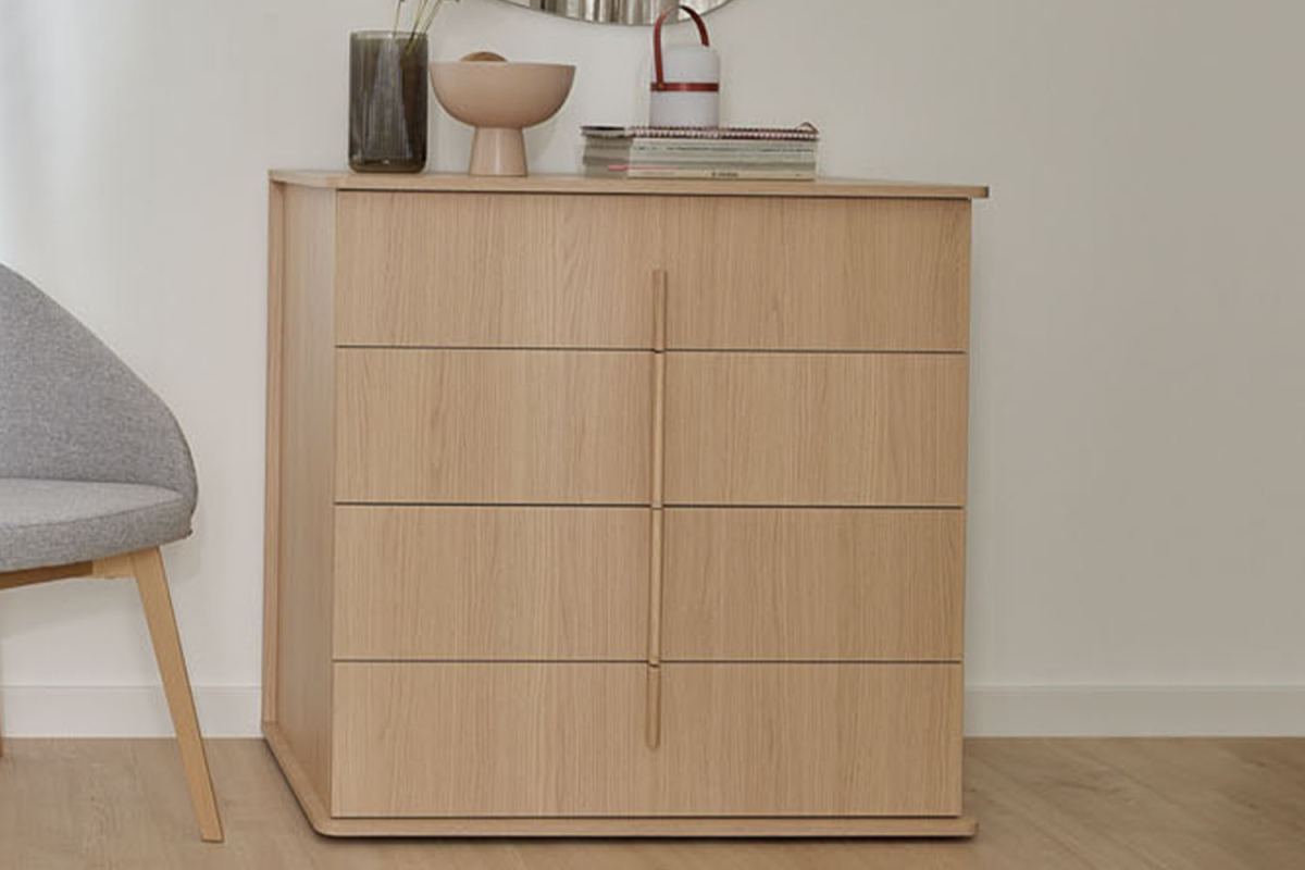Commode 4 tiroirs en bois Naya – Rangement élégant et esprit naturel