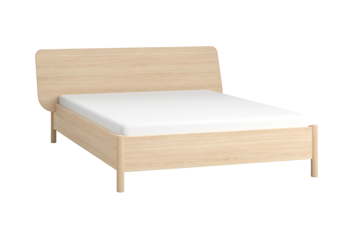 Lit coffre avec tête de lit inclinée Naya – Design, confort et espace