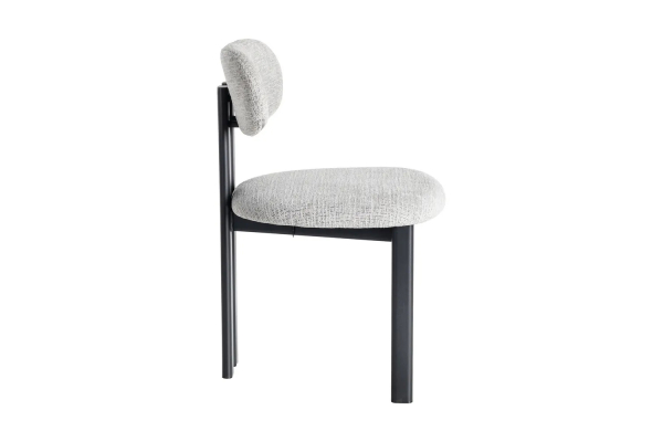 Chaise Maïa en tissu déperlant et pieds acier