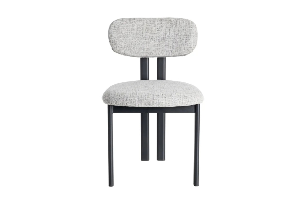 Chaise Maïa en tissu déperlant et pieds acier