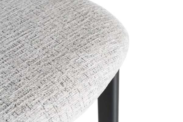 Chaise Maïa en tissu déperlant et pieds acier