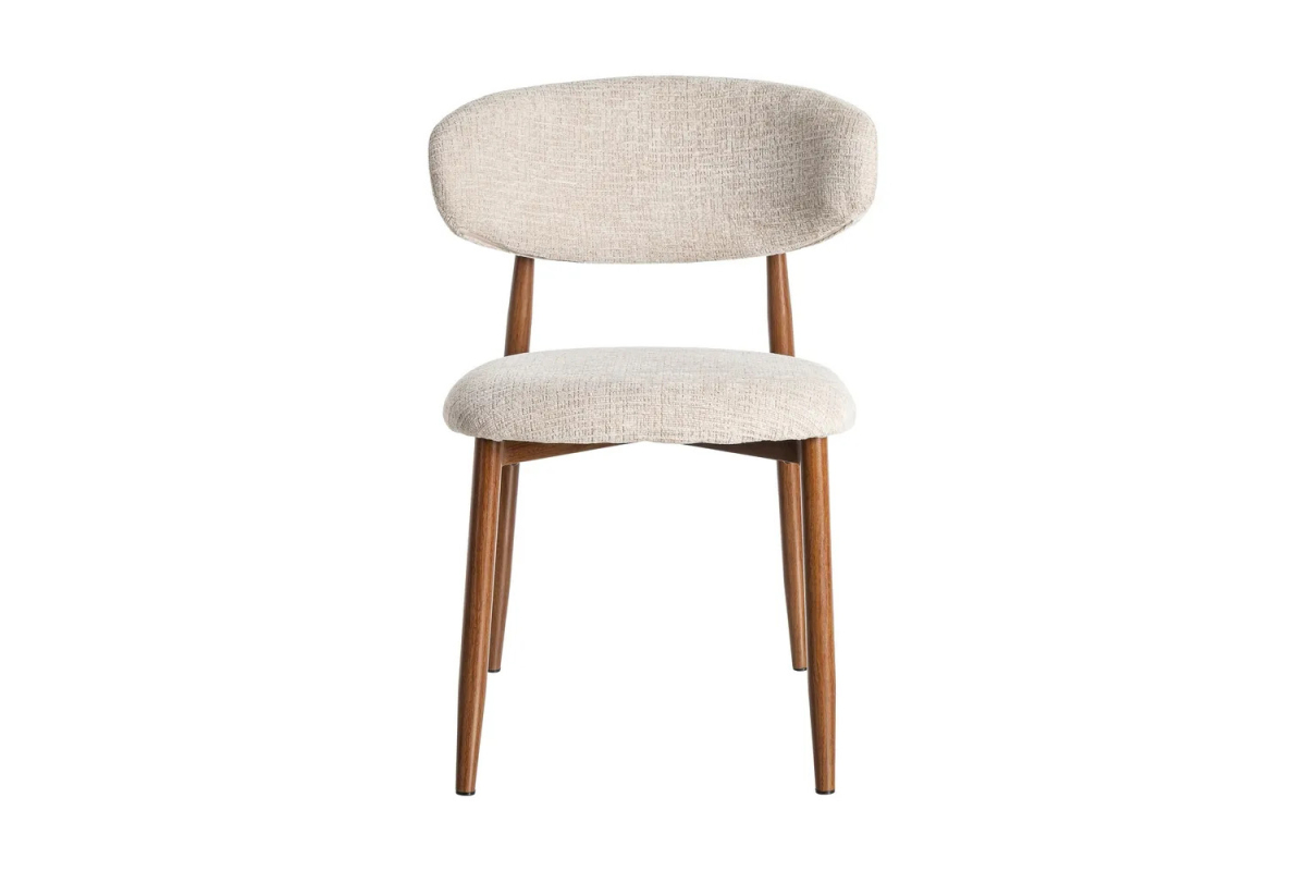 Chaise en tissu texturé et pieds métal Milo – Élégance et style