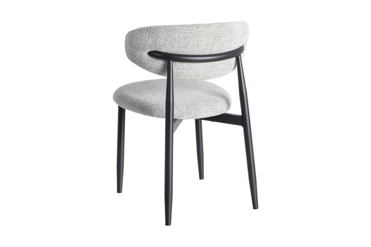 Chaise en tissu texturé et pieds métal Milo – Élégance et style