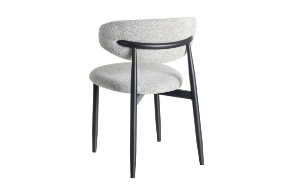 Chaise en tissu texturé et pieds métal Milo – Élégance et style