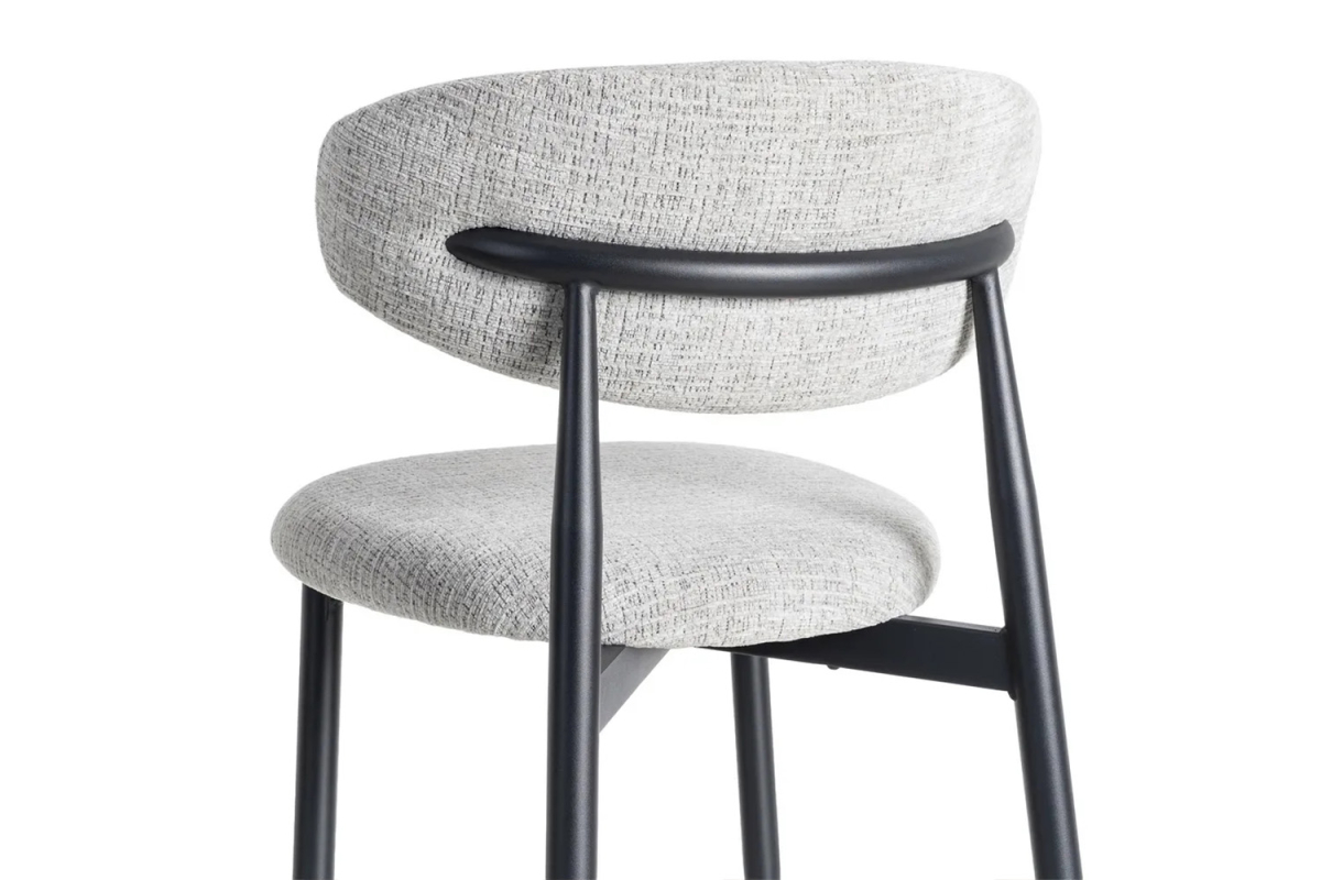 Chaise en tissu texturé et pieds métal Milo – Élégance et style