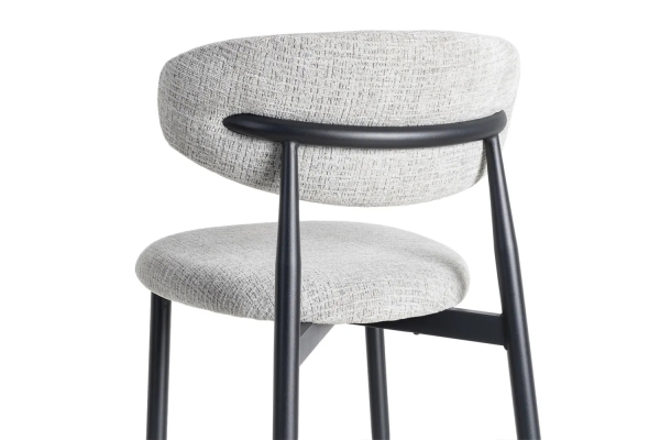 Chaise en tissu texturé et pieds métal Milo – Élégance et style
