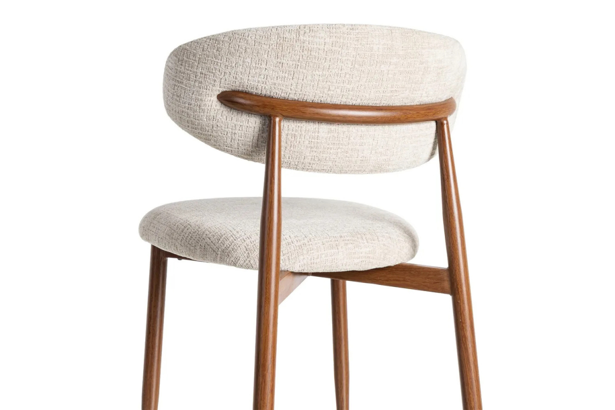 Chaise en tissu texturé et pieds métal Milo – Élégance et style