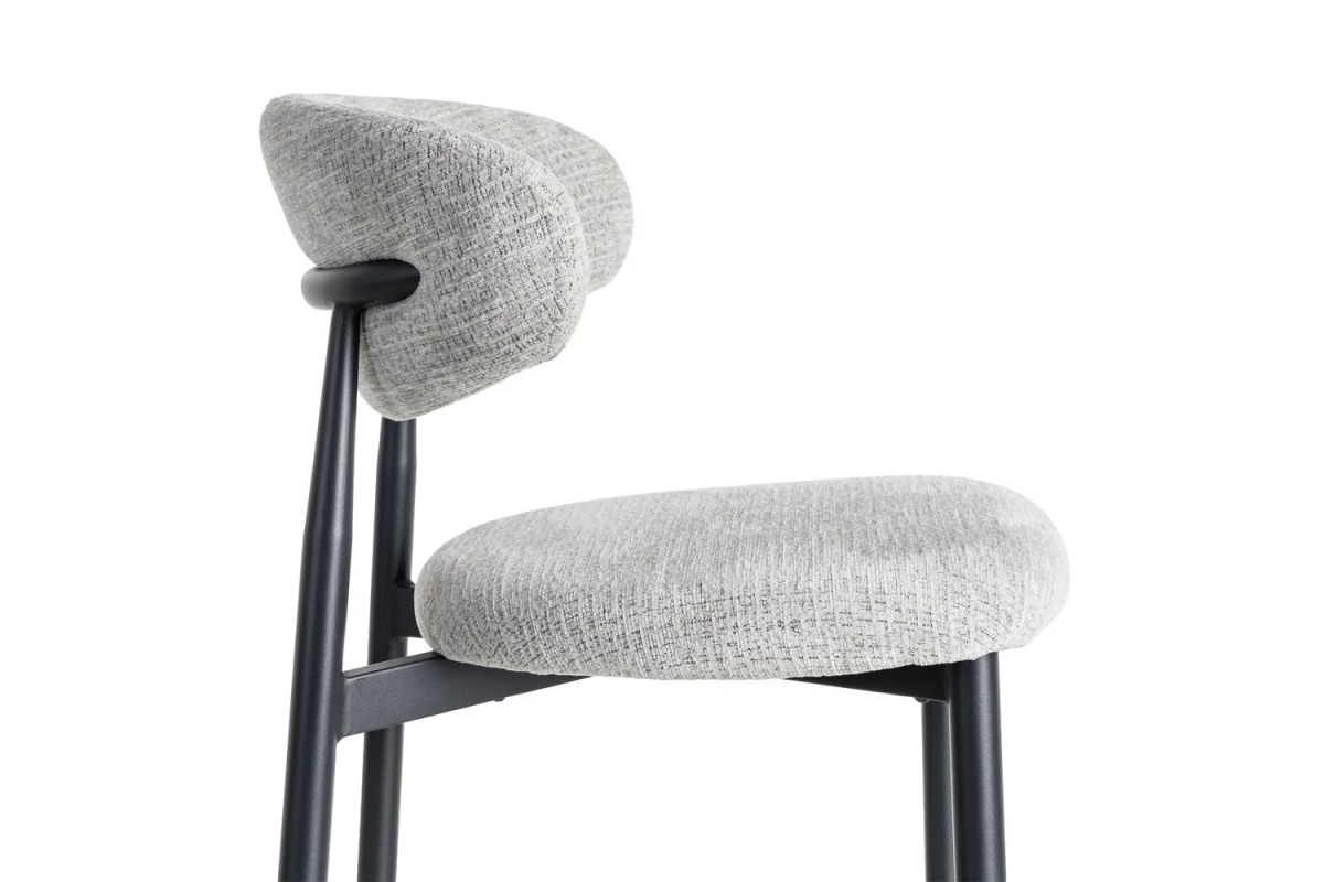 Chaise en tissu texturé et pieds métal Milo – Élégance et style