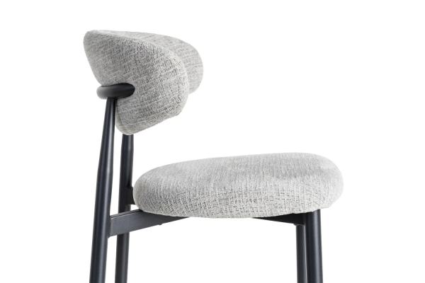 Chaise en tissu texturé et pieds métal Milo – Élégance et style