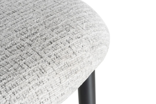 Chaise en tissu texturé et pieds métal Milo – Élégance et style