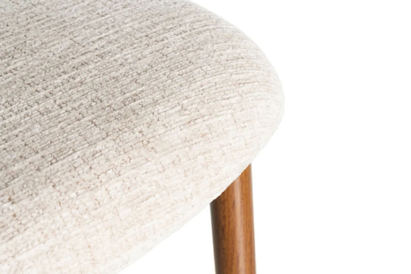 Chaise en tissu texturé et pieds métal Milo – Élégance et style