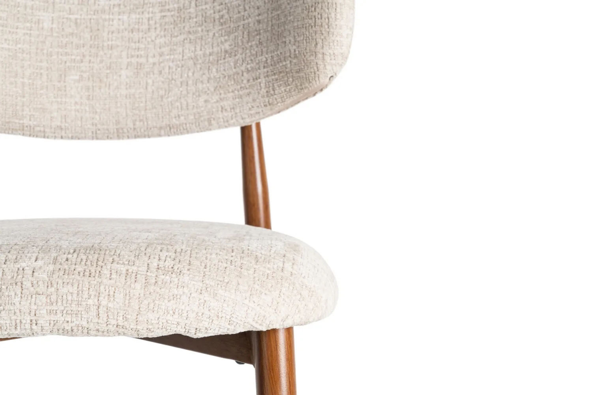 Chaise en tissu texturé et pieds métal Milo – Élégance et style