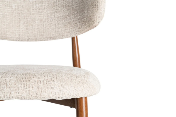 Chaise en tissu texturé et pieds métal Milo – Élégance et style