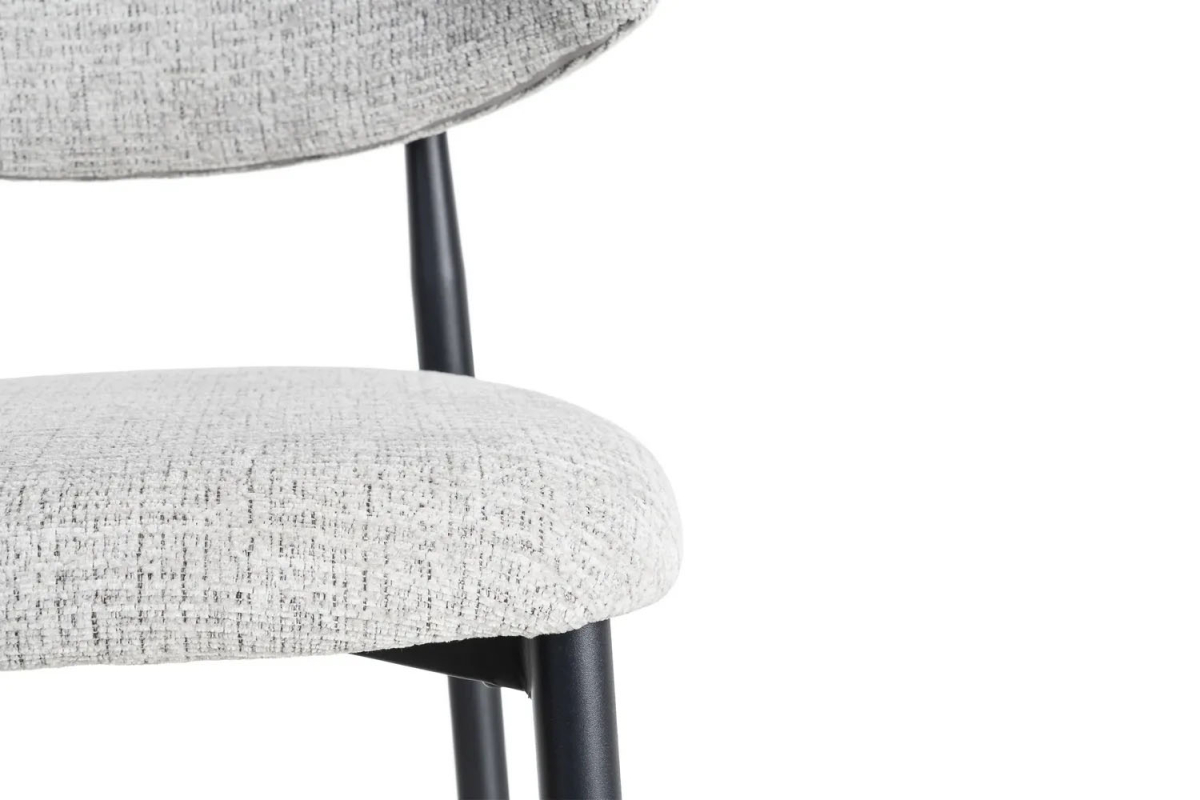 Chaise en tissu texturé et pieds métal Milo – Élégance et style
