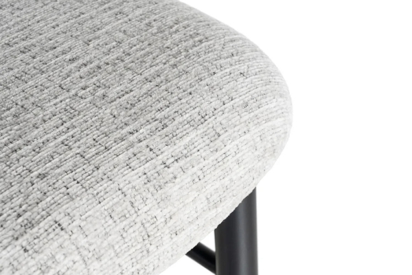 Tabouret haut 65 cm en tissu et pieds métal Milo – Confort et design