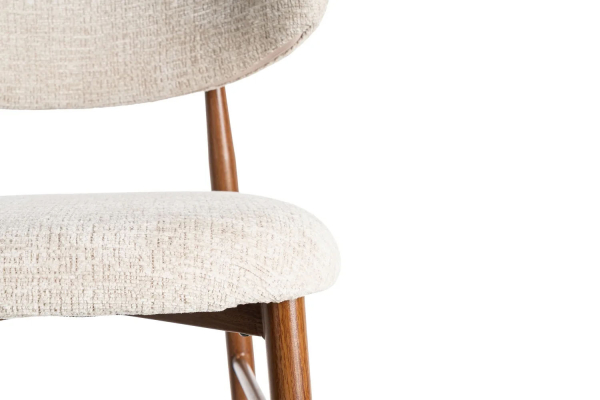Tabouret haut 65 cm en tissu et pieds métal Milo – Confort et design