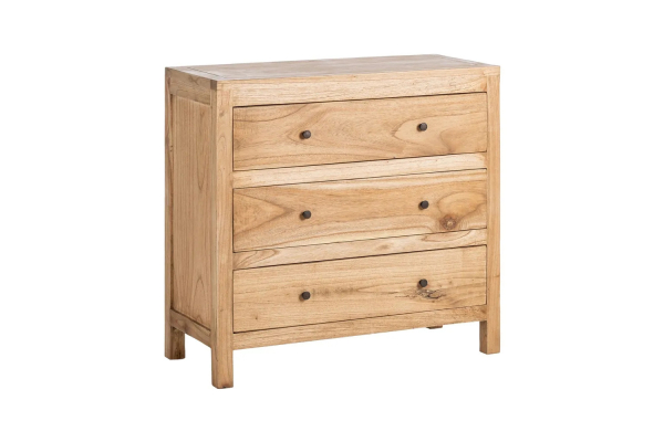 Commode 3 tiroirs en bois massif Lior – Élégance et rangement