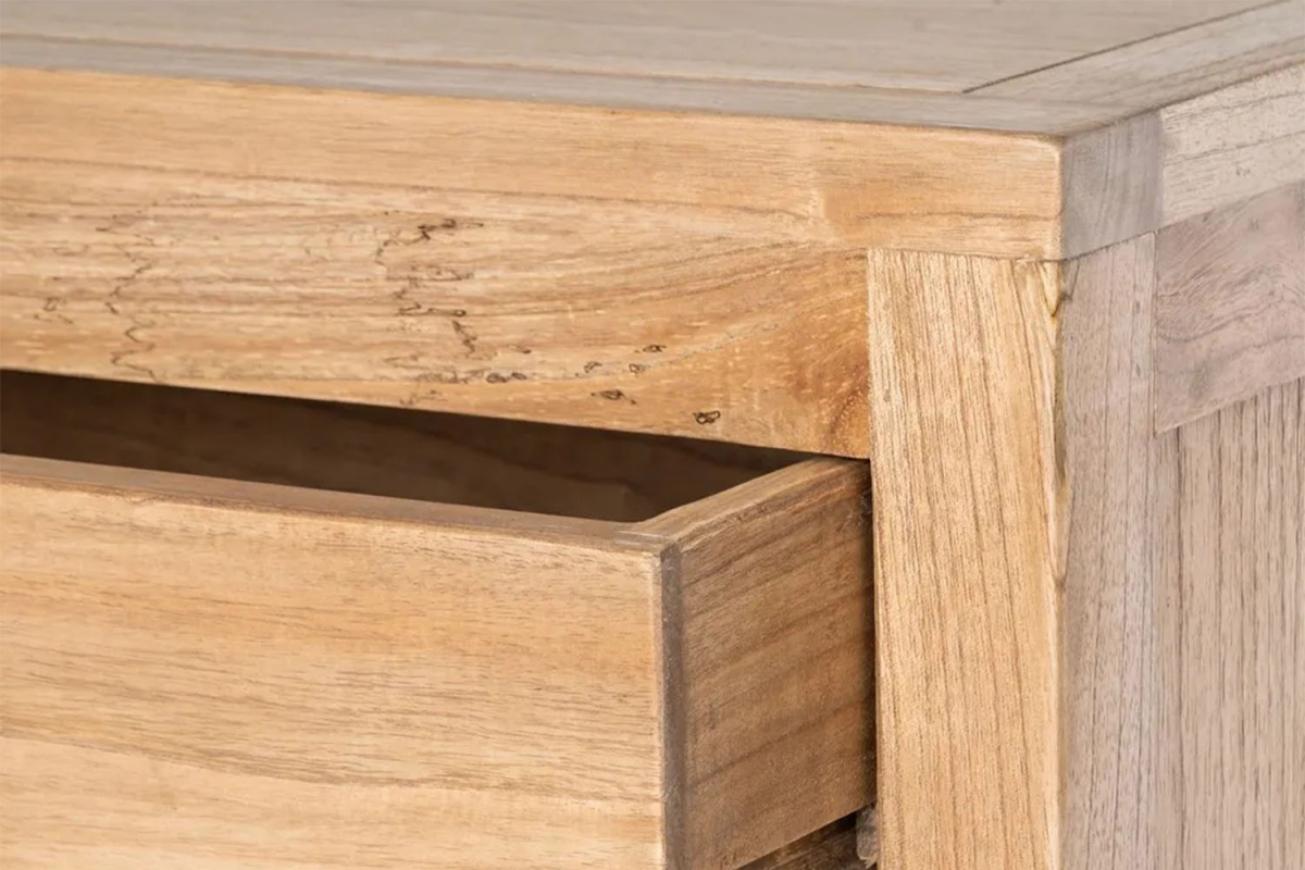 Commode 3 tiroirs en bois massif Lior – Élégance et rangement