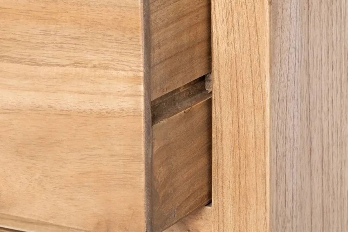 Commode 3 tiroirs en bois massif Lior – Élégance et rangement