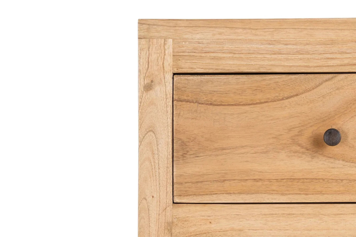 Commode 3 tiroirs en bois massif Lior – Élégance et rangement