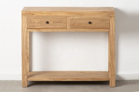 Console 2 tiroirs en bois massif Lior – Style et rangement discret