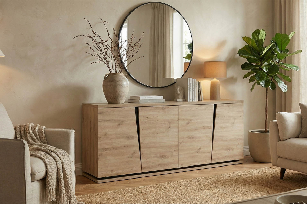 Buffet 4 portes design et pratique, fabriqué en France