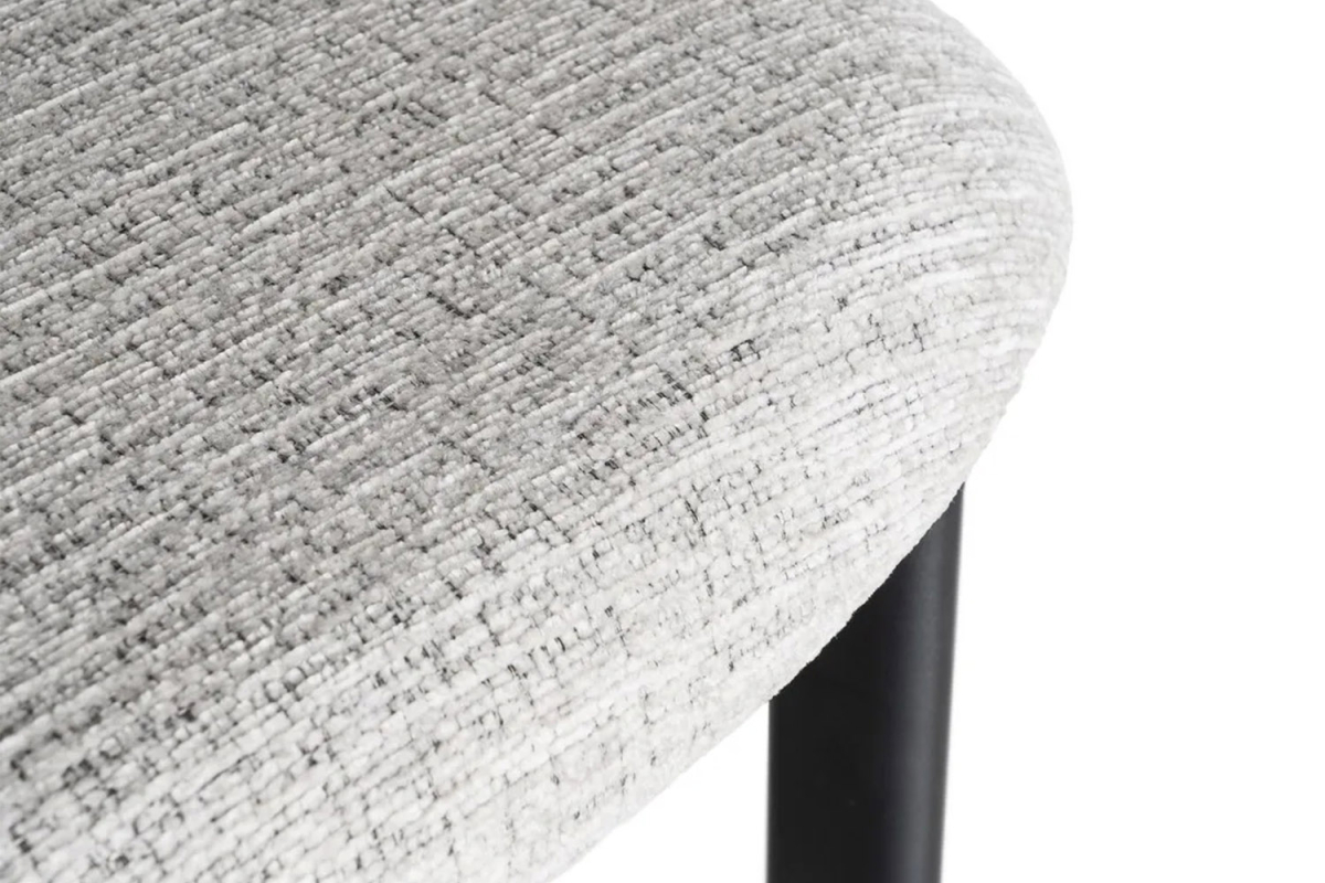Tabouret haut 75 cm Maïa en tissu et pieds métal – Design