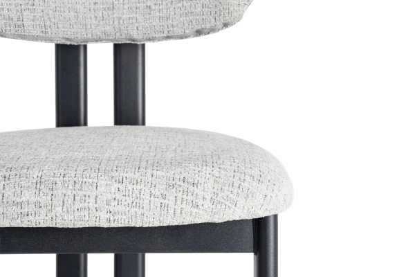 Tabouret haut 75 cm Maïa en tissu et pieds métal – Design