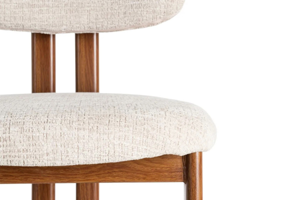 Tabouret haut 75 cm Maïa en tissu et pieds métal – Design