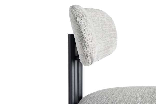 Tabouret haut 75 cm Maïa en tissu et pieds métal – Design