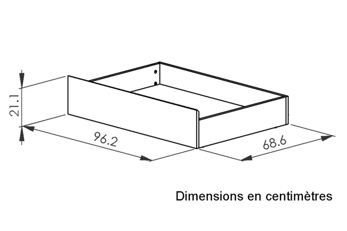 Tiroir de lit Elias – Rangement discret sous le lit