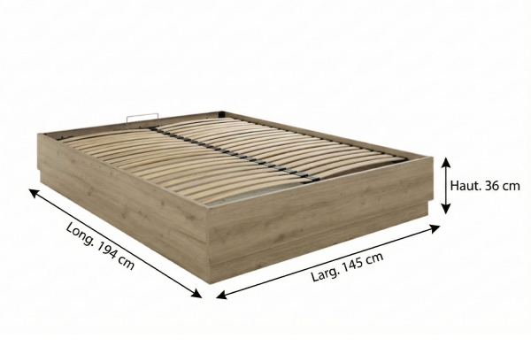 Lit coffre en bois Malo | Fabrication française