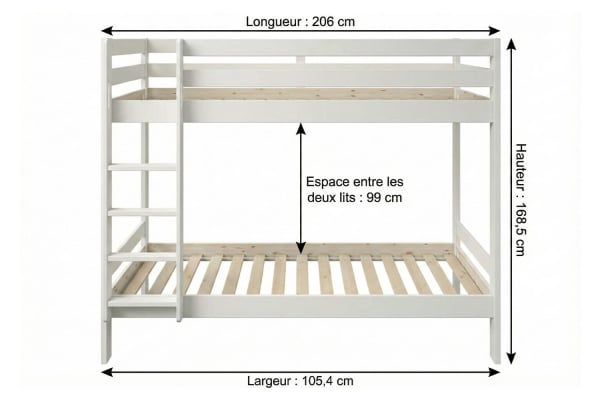 Oslo Solid Pine Bunk Bed | Maison Aveni