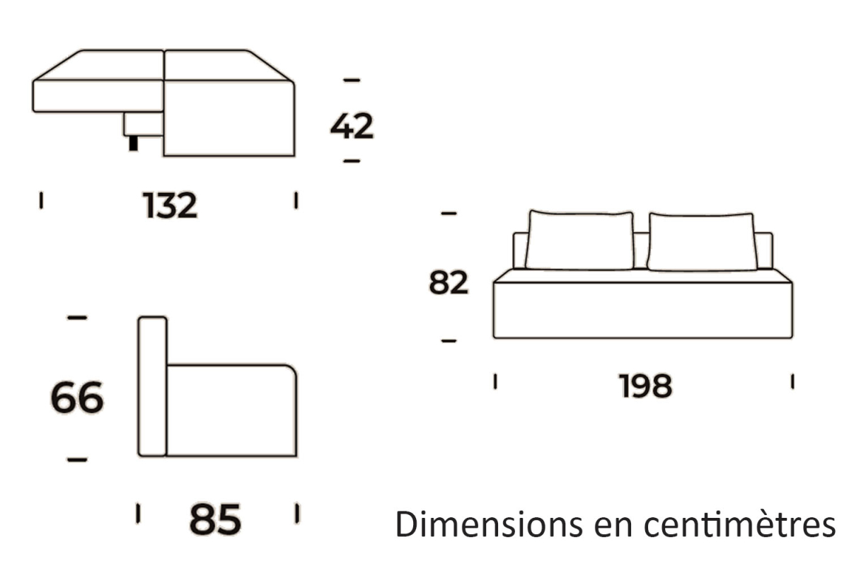 Canapé convertible 2 places confortable et design – Ouverture facile