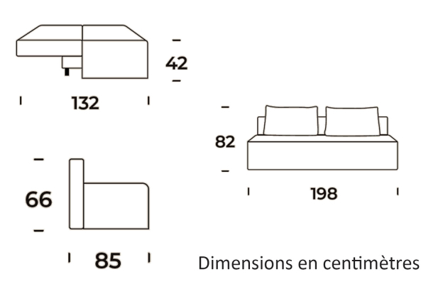 Canapé convertible 2 places confortable et design – Ouverture facile