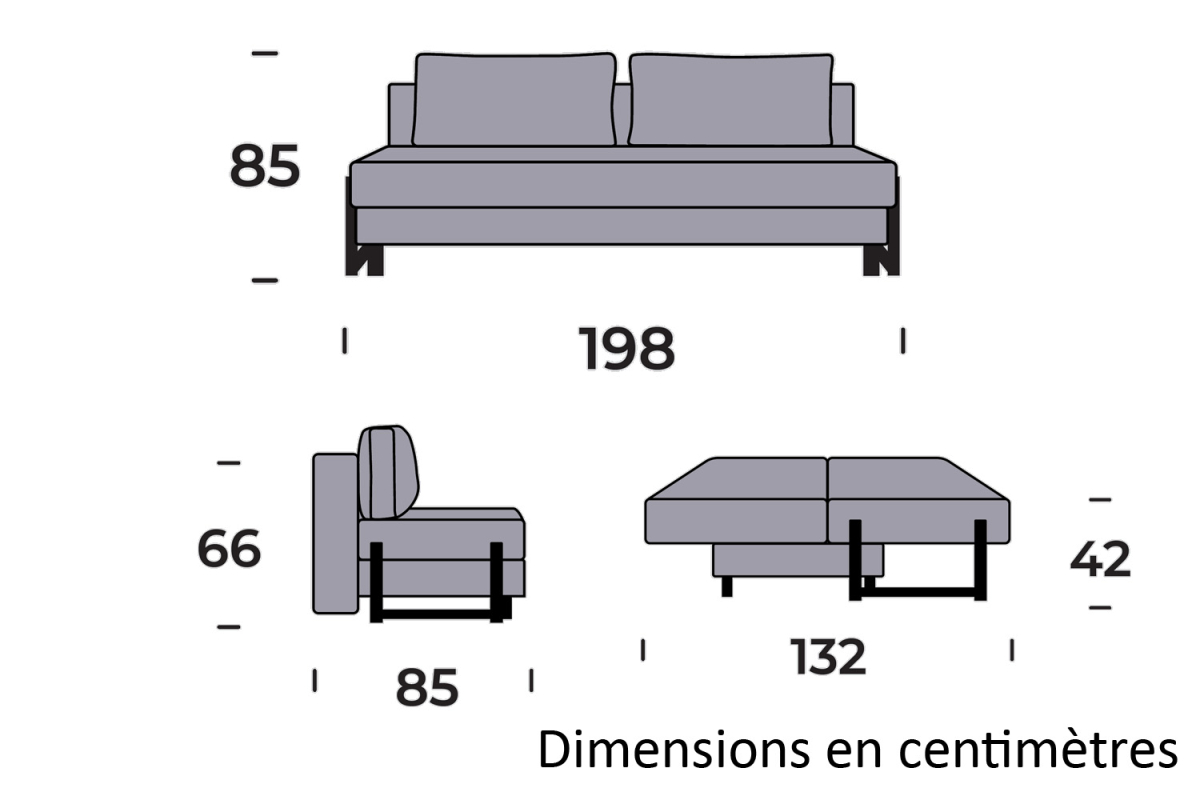 Canapé convertible 2 places tissu | Confort et design contemporain