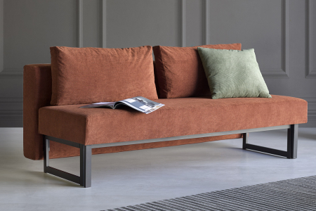 Canapé convertible 2 places tissu – Design épuré et couchage confortable
