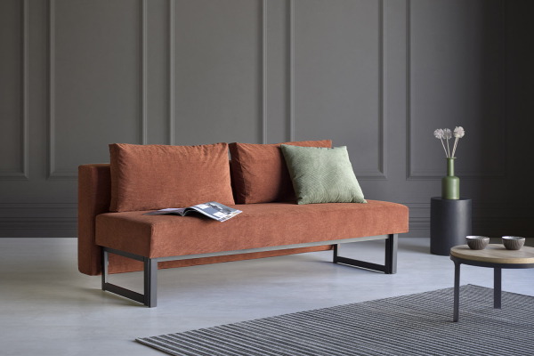Canapé convertible 2 places tissu – Design épuré et couchage confortable