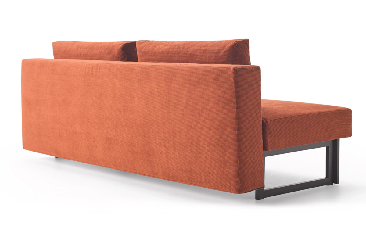 Canapé convertible 2 places tissu – Design épuré et couchage confortable