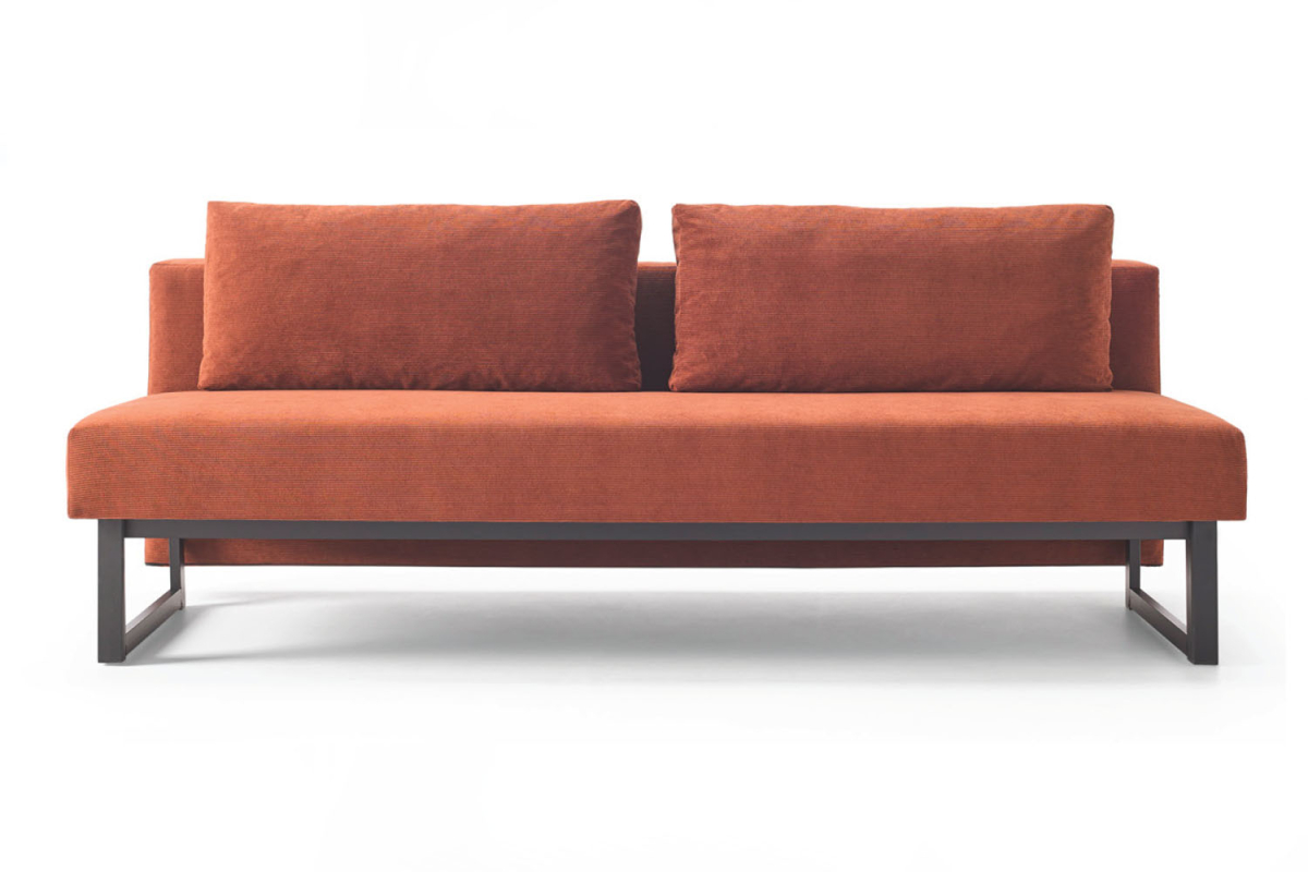 Canapé convertible 2 places tissu – Design épuré et couchage confortable