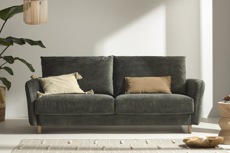Canapé 2 places convertible ouverture express – Confort et design