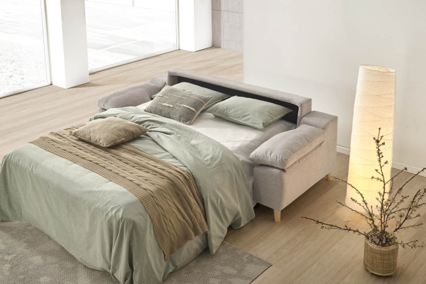 Canapé 2 places convertible ouverture express – Design et confort