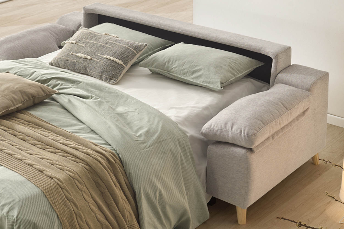 Canapé 2 places convertible ouverture express – Design et confort
