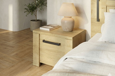 Table de chevet en bois avec tiroir Elias | Fabriquée en France