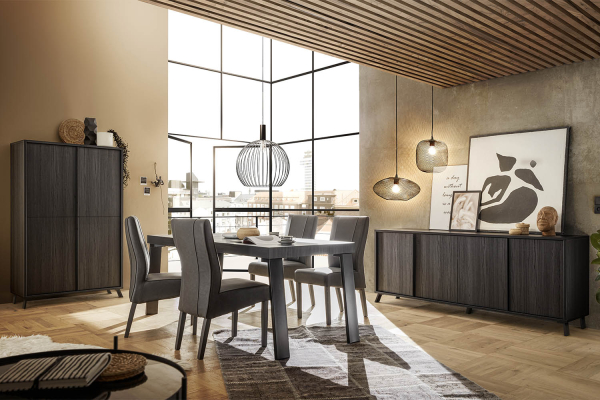 Table à manger pieds métal 6-8 personnes Onyx – Style moderne et convivialité