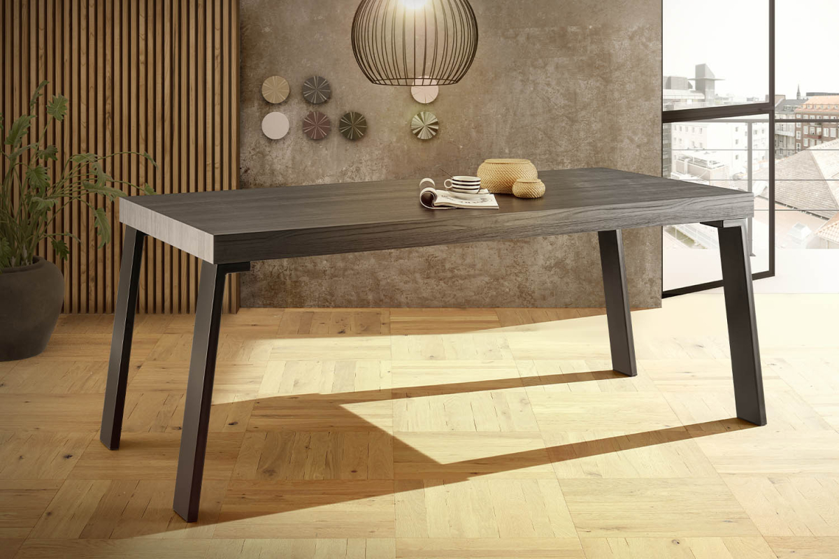 Table à manger pieds métal 6-8 personnes Onyx – Style moderne et convivialité