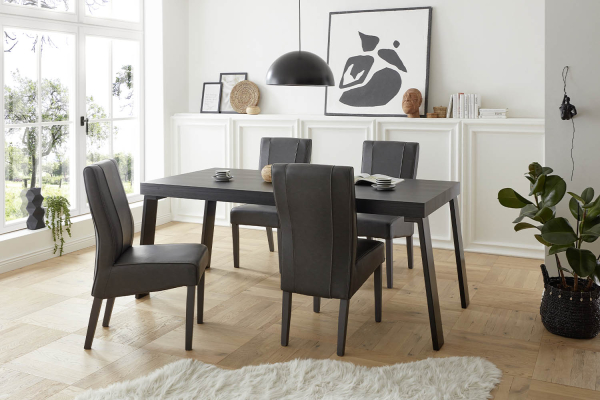Table à manger pieds métal 6-8 personnes Onyx – Style moderne et convivialité