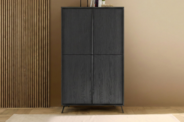 Buffet haut 2 portes Onyx – Rangement moderne et design