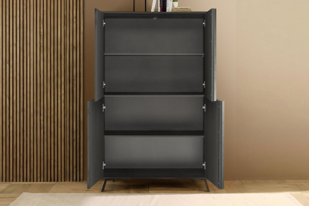 Buffet haut 2 portes Onyx – Rangement moderne et design